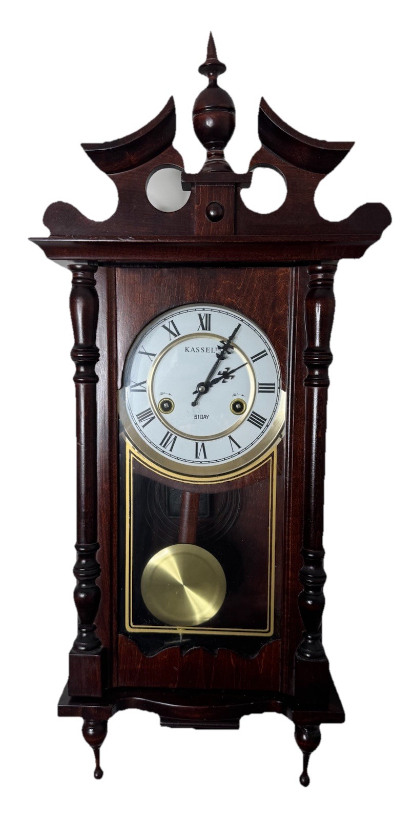 Vintage kassel 31 Day Clock with Pendulum, Key Fully Serviced