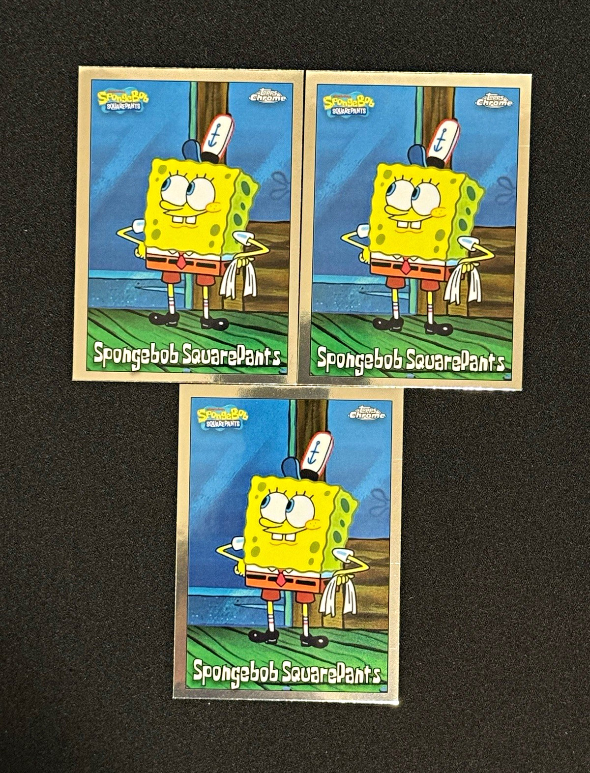 Topps Chrome SpongeBob SquarePants #25 Non-Sport Trading Card Lot of 3