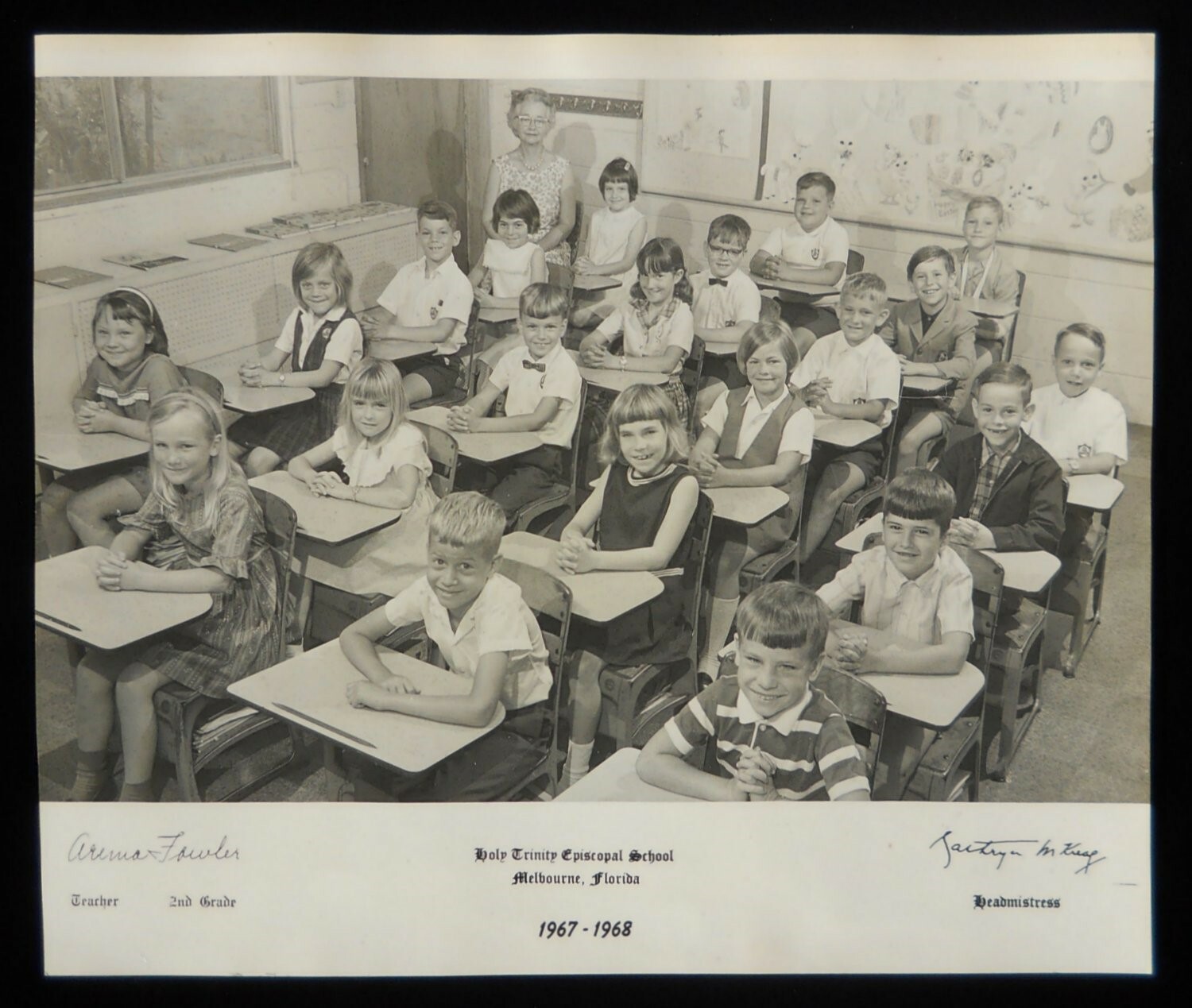 1967 HUGE 2nd Grade Arema Fowler Holy Trinity Episcopal School Melbourne FL