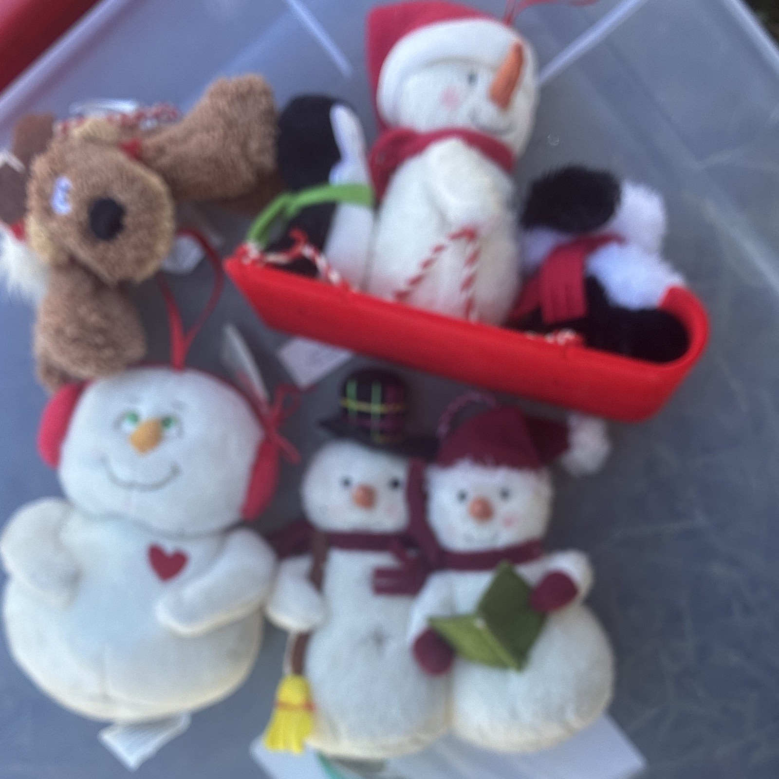 vintage Hallmark plush ornaments