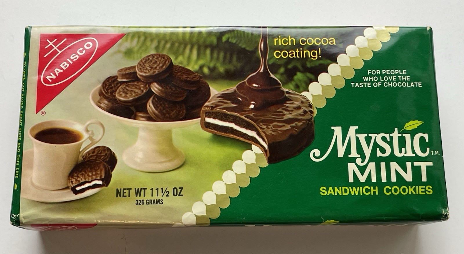 1974 Nabisco Mystic Mint Cookie Box Vintage Food Cookies