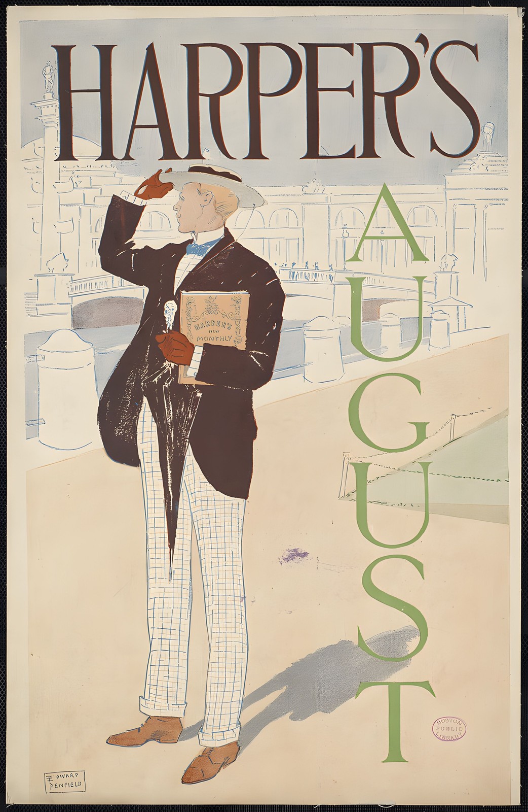 🎨 Harper's August Magazine Poster - 1890s Art Print 24x36” 🌟