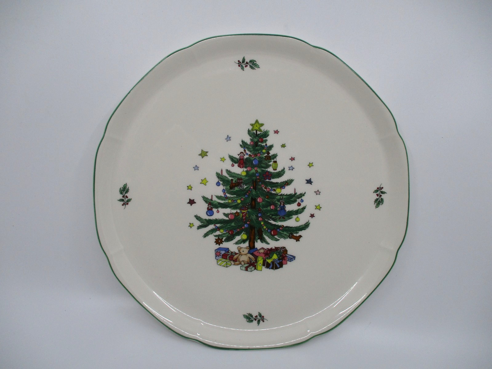NIKKO HAPPY HOLIDAYS CAKE PLATE - 11