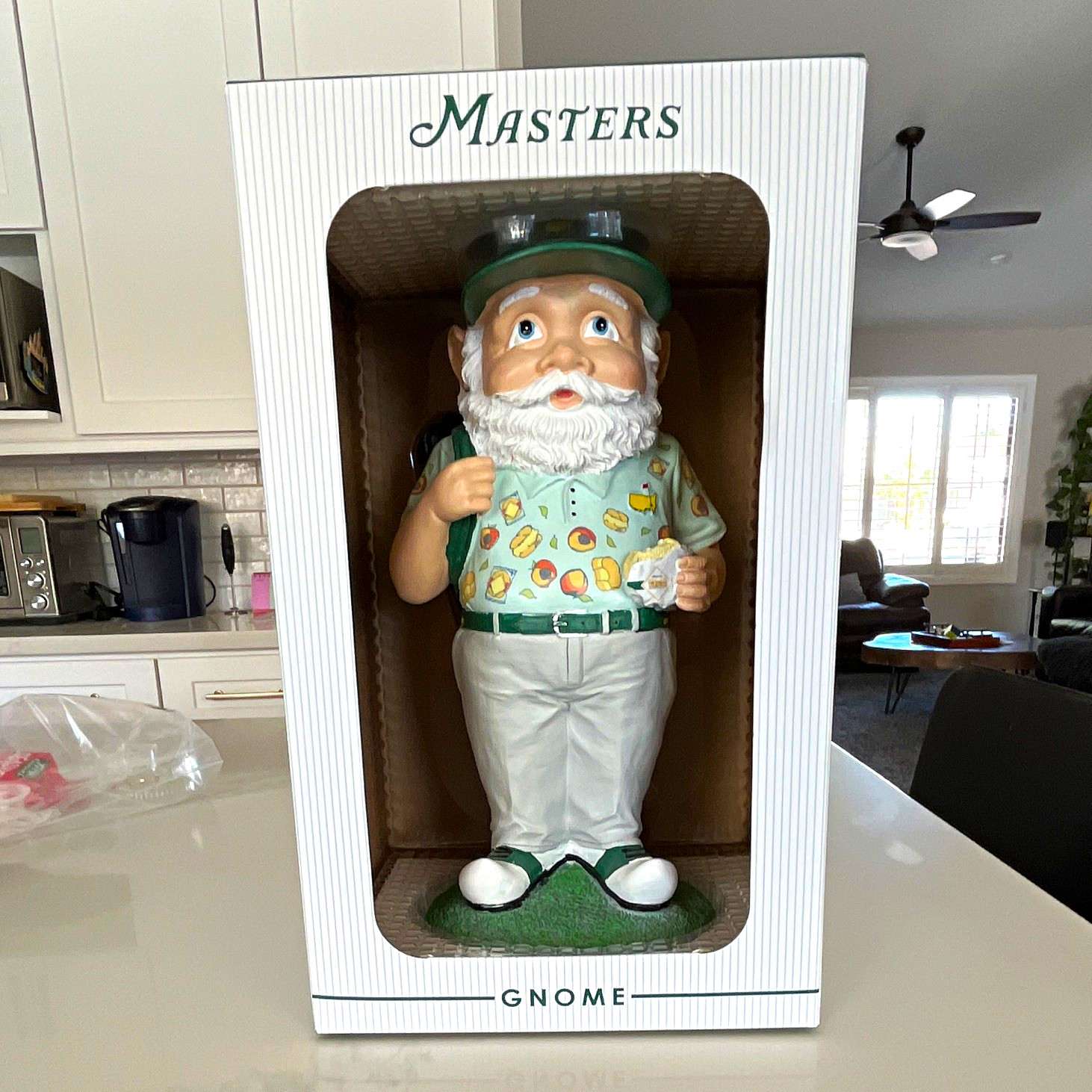 Masters 2025 Sports Gnome Figurine 12in Painted Resin Multicolor Boxed