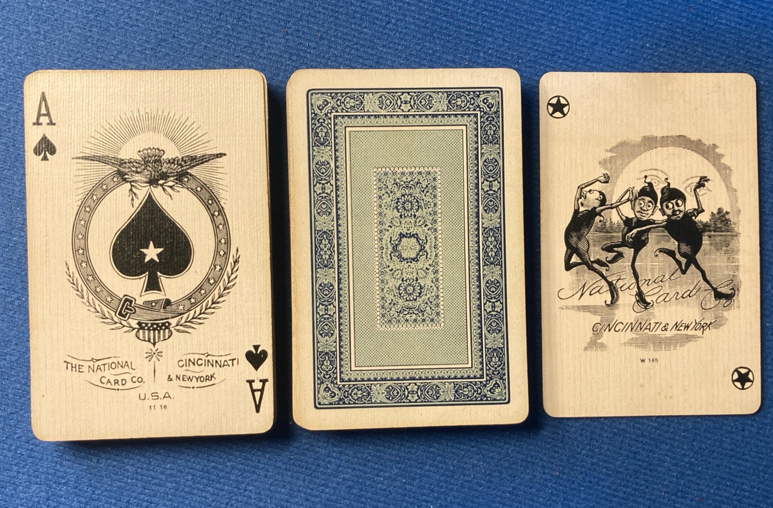 Antique No 175 National Whist Playing Cards, 52/52 + J No Box National Card Co