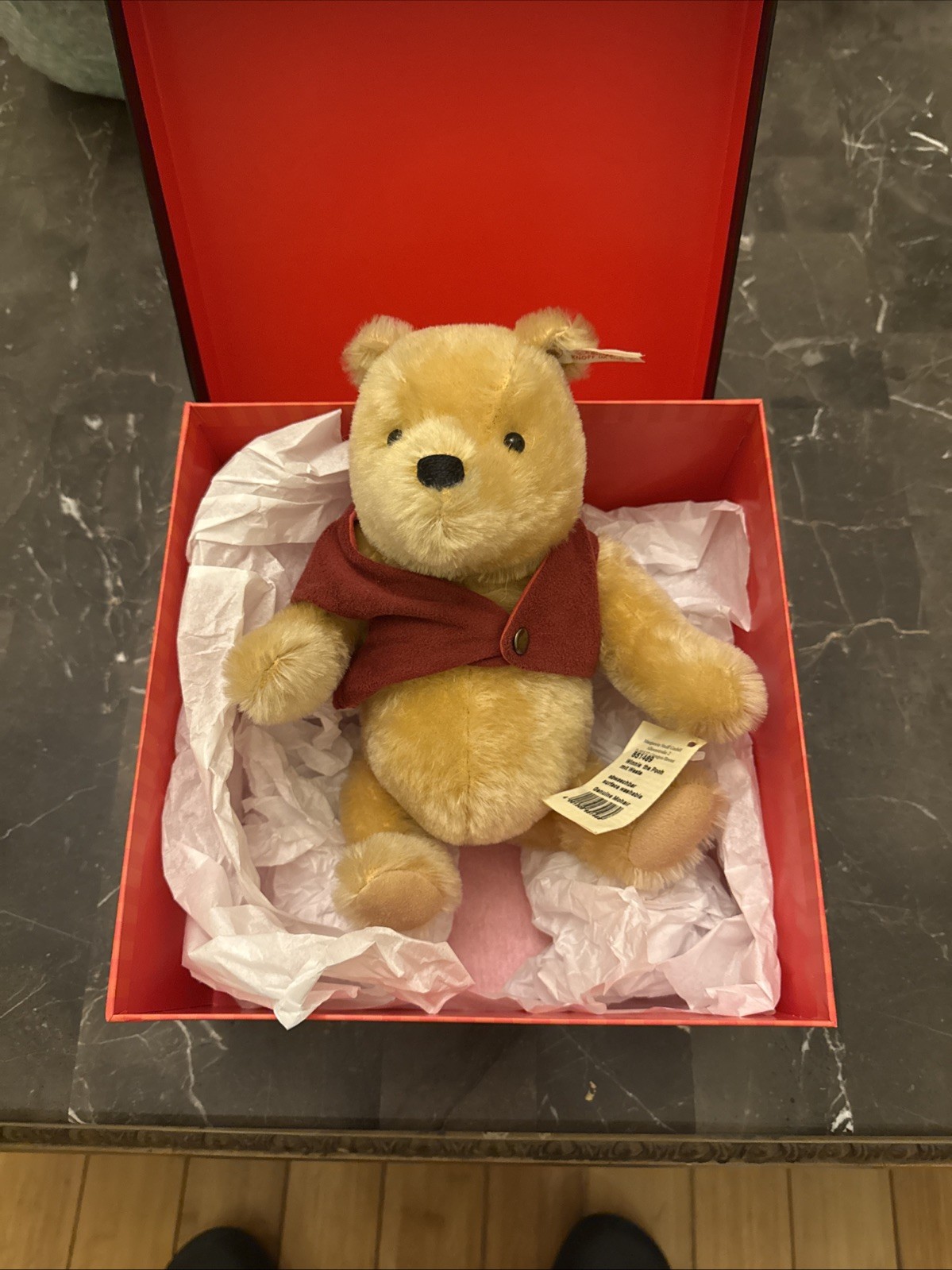 Steiff Vintage Winnie The Pooh #651489 Rare In Box W/tags