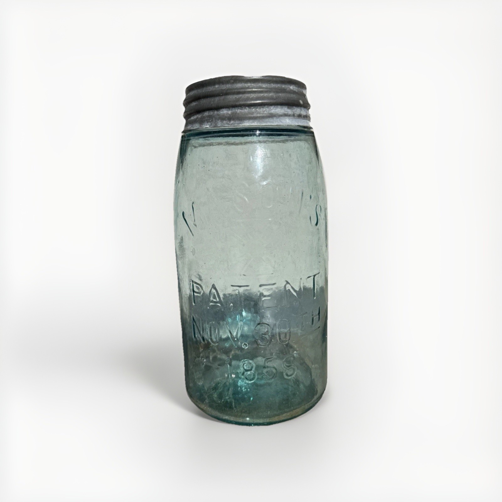 Antique 1858 Mason's Maltese Cross Jar w/Lid Great Shape