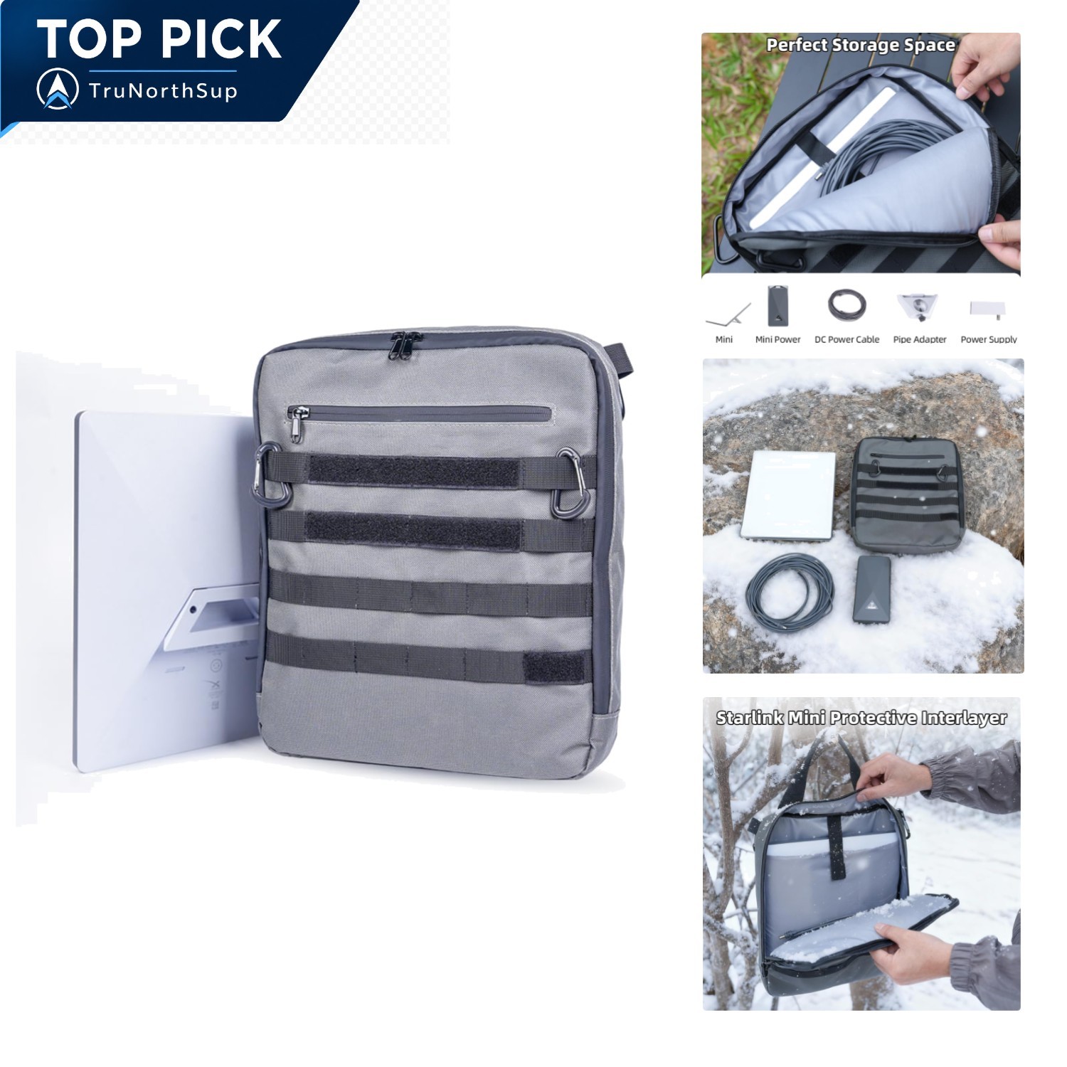 Starlink Mini Adventure Bag Outdoor Travel Case fits Starlink Mini Dish Kit W...