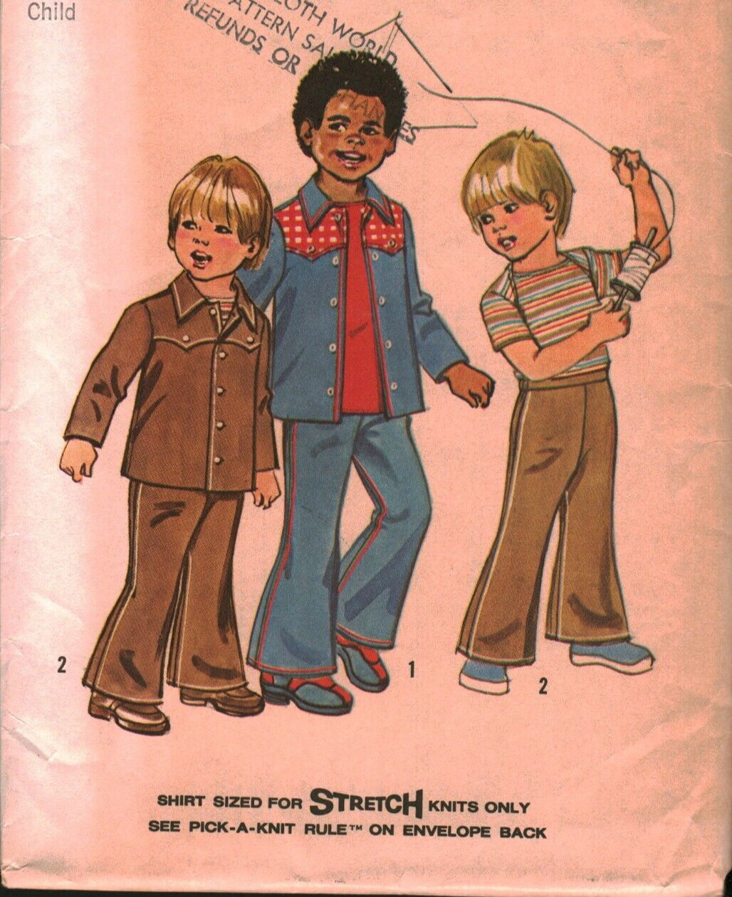 6122 Vintage Simplicity Sewing Pattern Childrens Unlined Shirt jacket Pants 4
