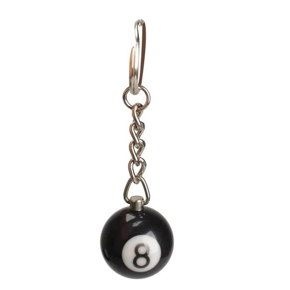 8 Ball Billiards Keychain Official Pool Charm Pendant Key Ring Player Gift Chain