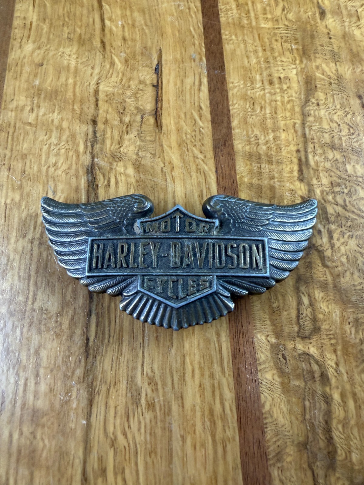 Righteous Products 1973 Bronze Harley Davidson Wings Belt Buckle