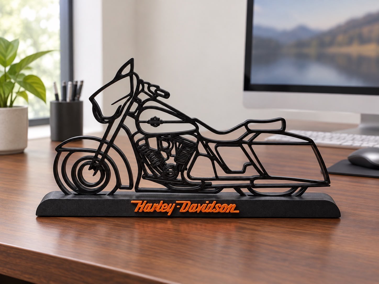 Harley-Davidson Motorcycle Desk Decor Sign 