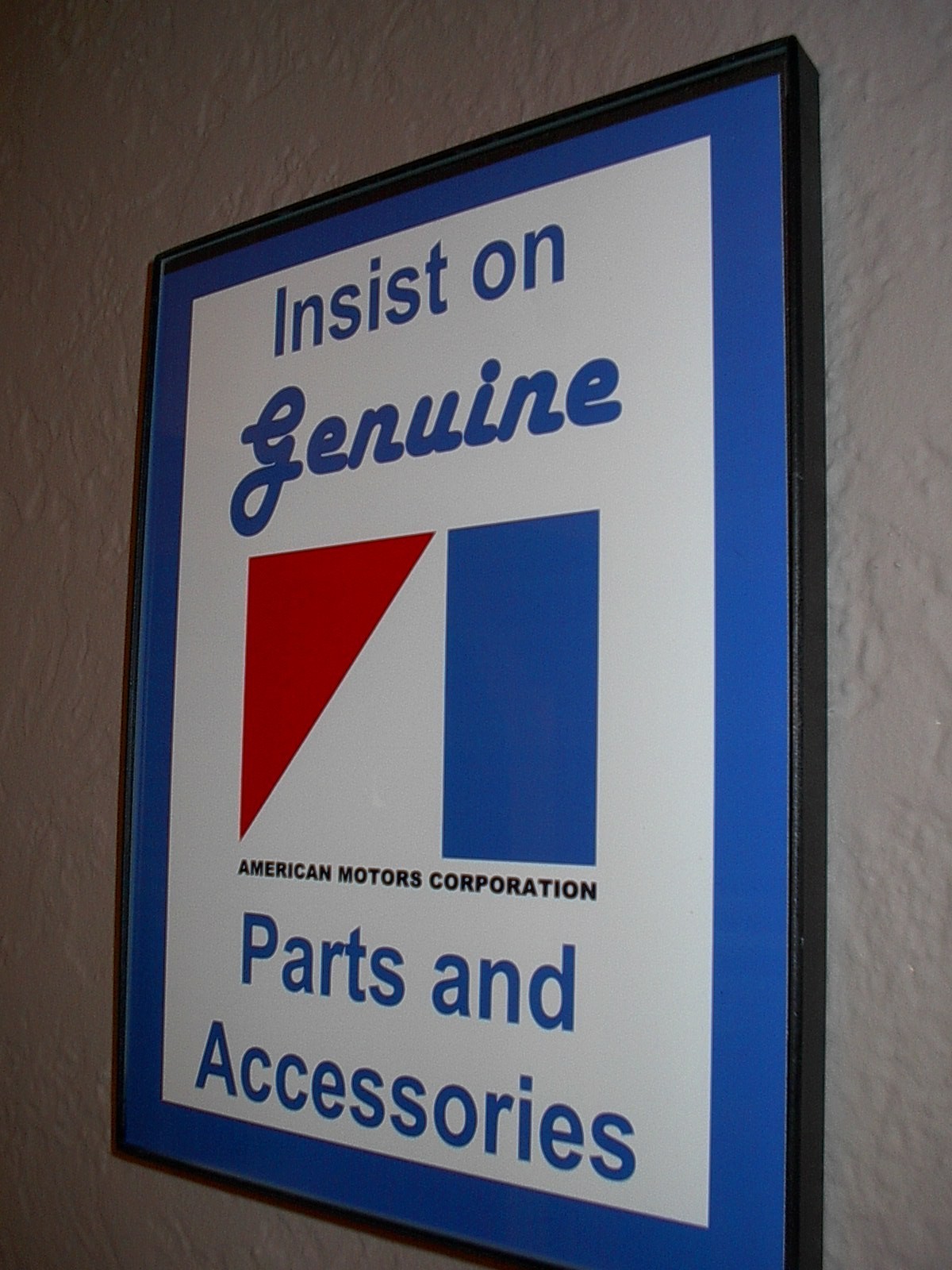AMC American Motors GenParts Auto Garage Mechanic Advertising Bar Man Cave Sign