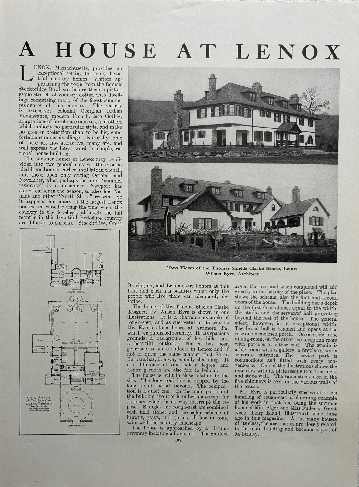 Mrs. Josephine P. Kakas Home 1912 West Medford MA Joseph Prince Loud Architect