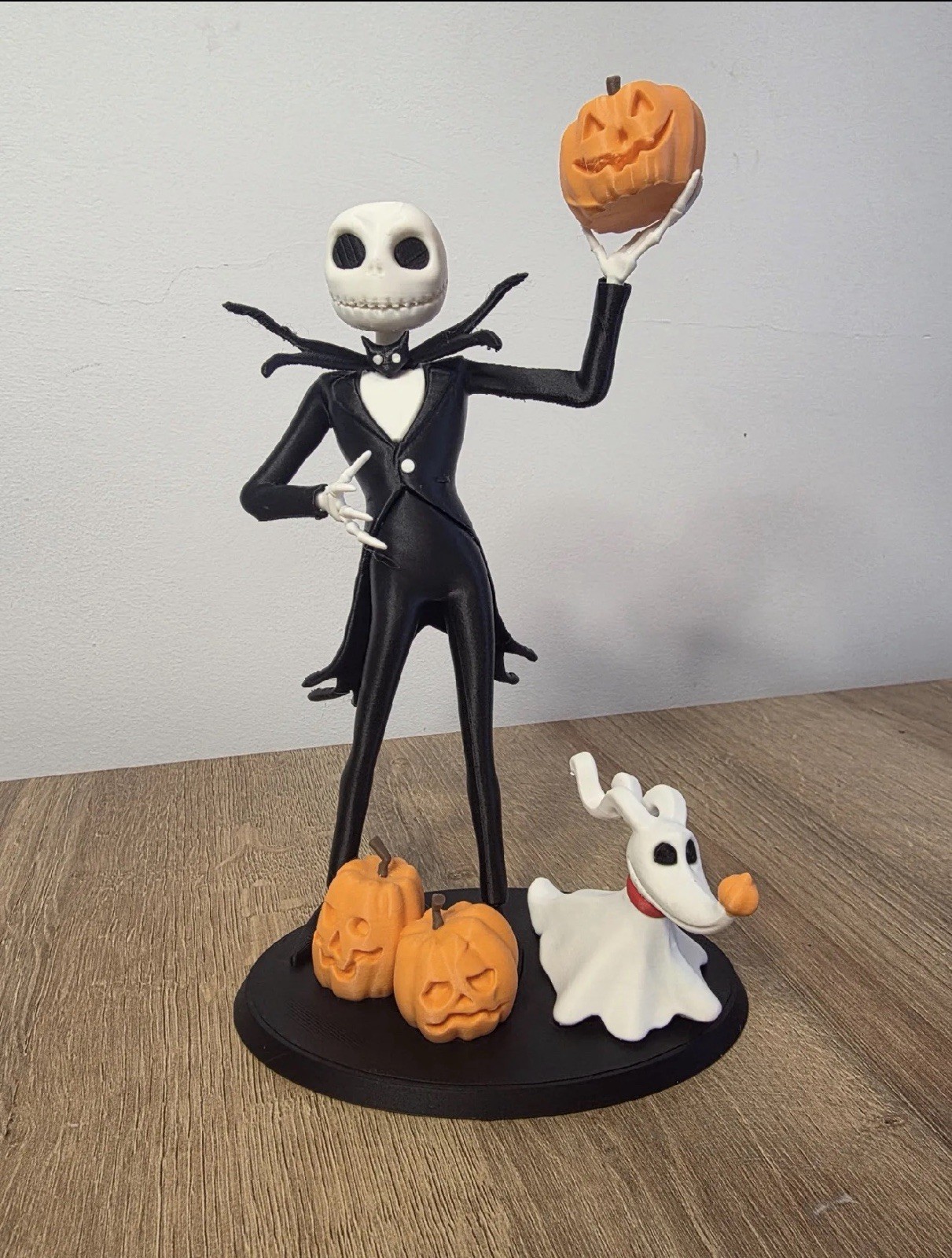 Jack Skellington & Zero Figure | 3D Printed Nightmare Before Christmas Decor