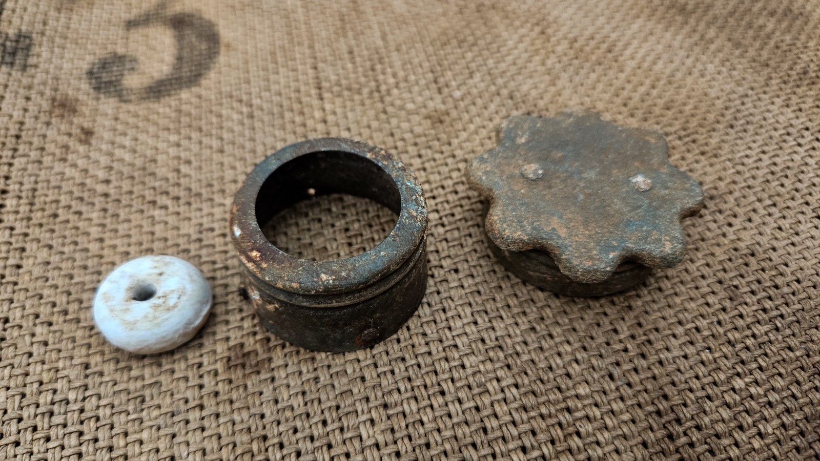WWI ORIGINAL GERMAN POTATO MASHER TRANSPORT CAP RING RELIC from CHRISTMAS BATTLE