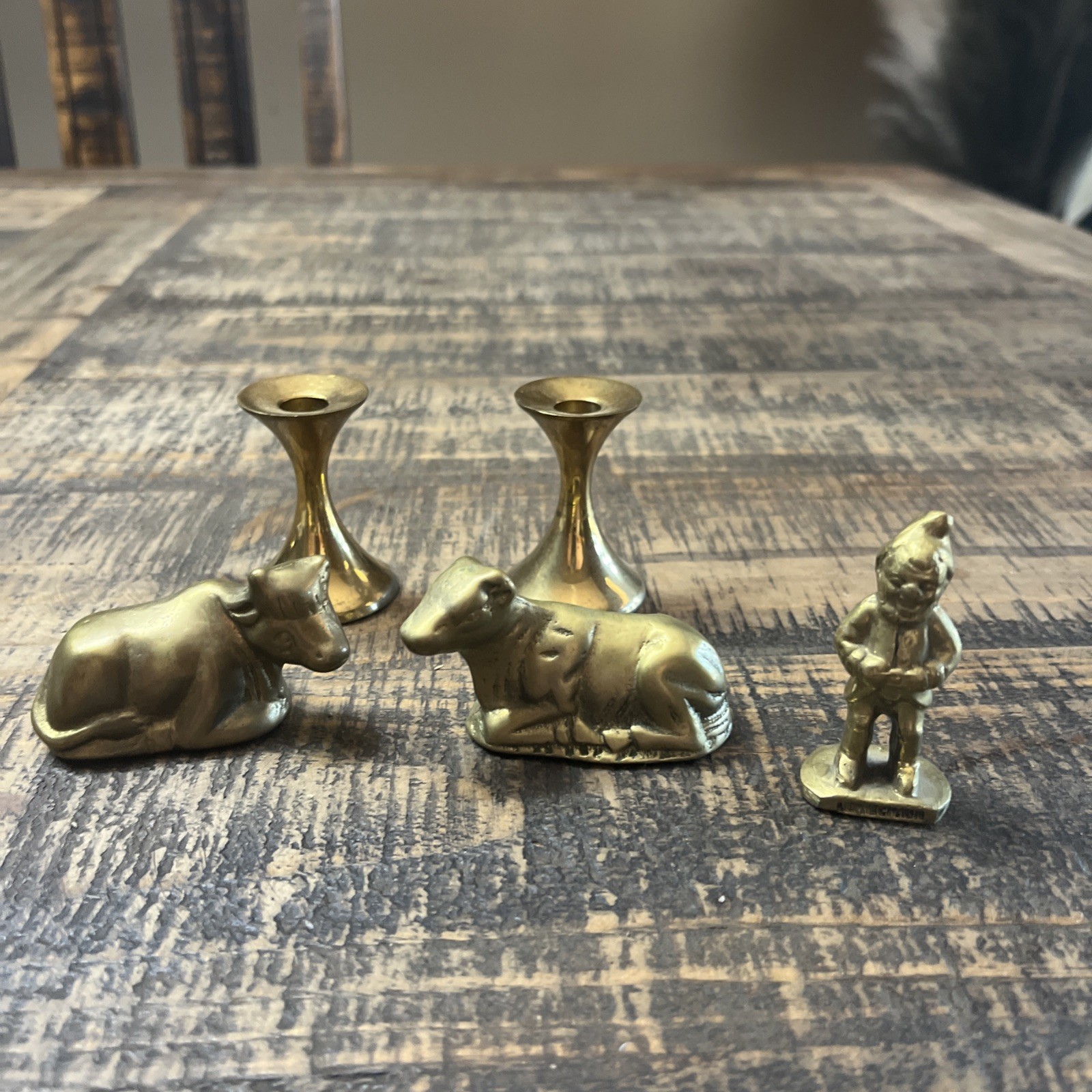 Five Cast Brass Figurines