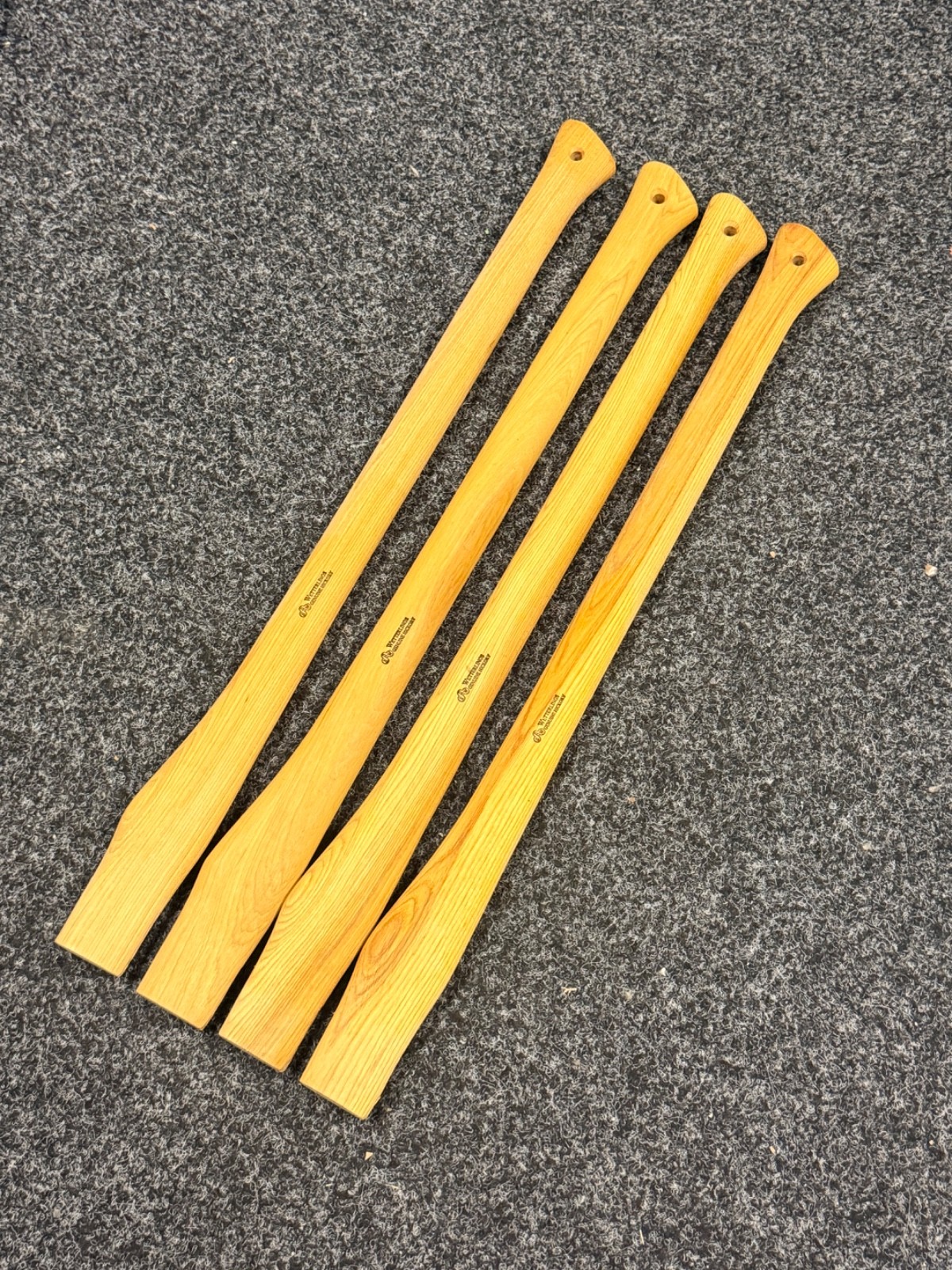 4x NOS Wetterlings Genuine Hickory Axe Handles Splitting Axe 76cm Swedish Vintag