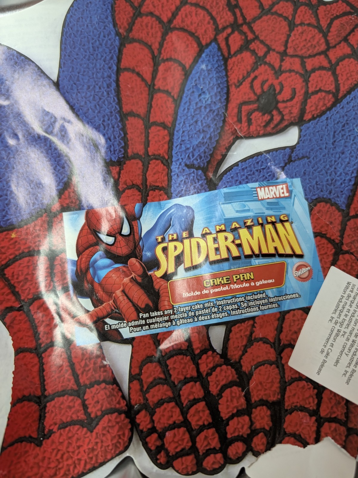 Wilton Spiderman Aluminum Cake Pan 2008 Marvel Superhero Bakeware 2105-5062