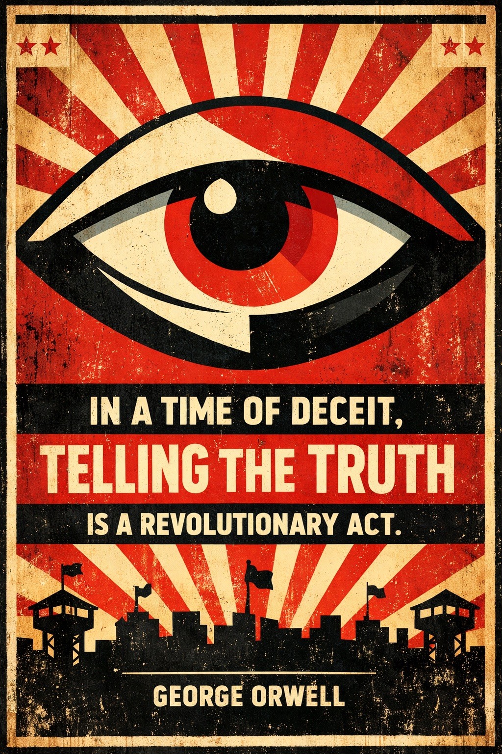 George Orwell Quote Poster - 24x36” - 200gsm Paper🗞️  Hi-Res💎 Print