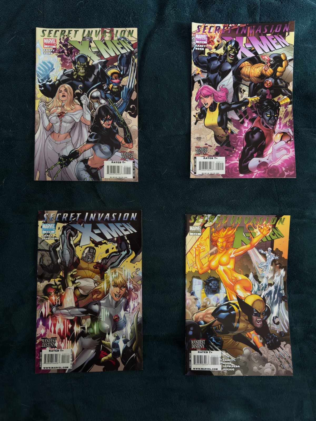 Secret Invasion: X-Men #1-4 Complete Set (Oct 2008, Marvel)