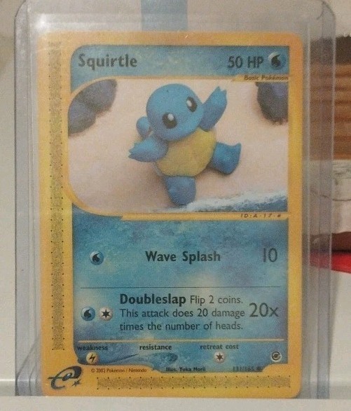 Pokemon Squirtle 131/165 Expedition Base Set 2002 - Yuka Morii - English NM