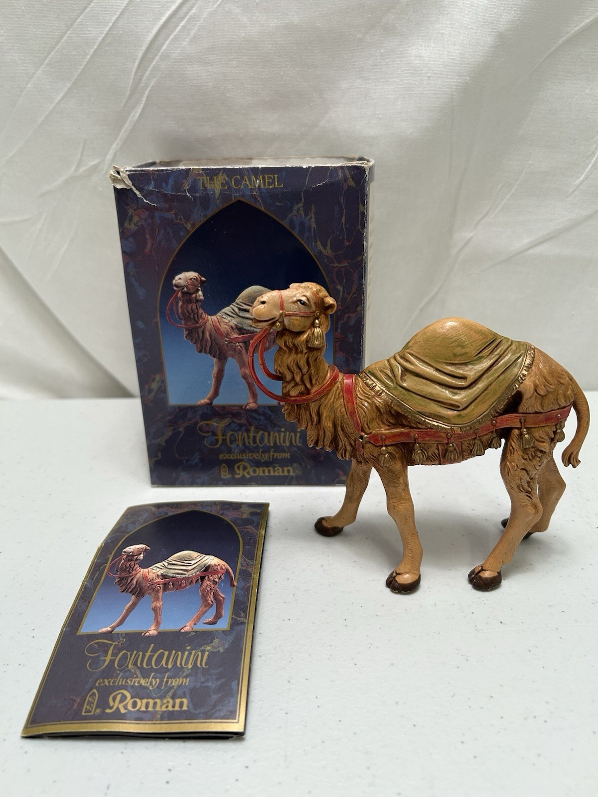 Vintage 1992 Fontanini THE CAMEL Heirloom Nativity Figure Italy 72526 Box Card