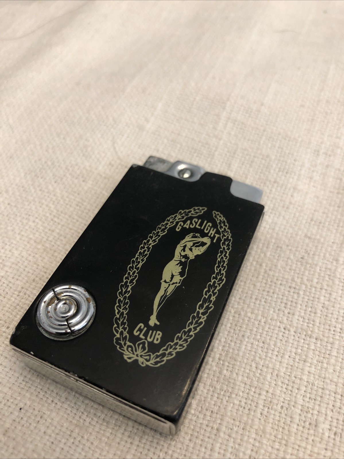 RARE VINTAGE GASLIGHT CLUB CIGARETTES MUSICAL LIGHTER BY SONY-LITE MADE IN JAPAN