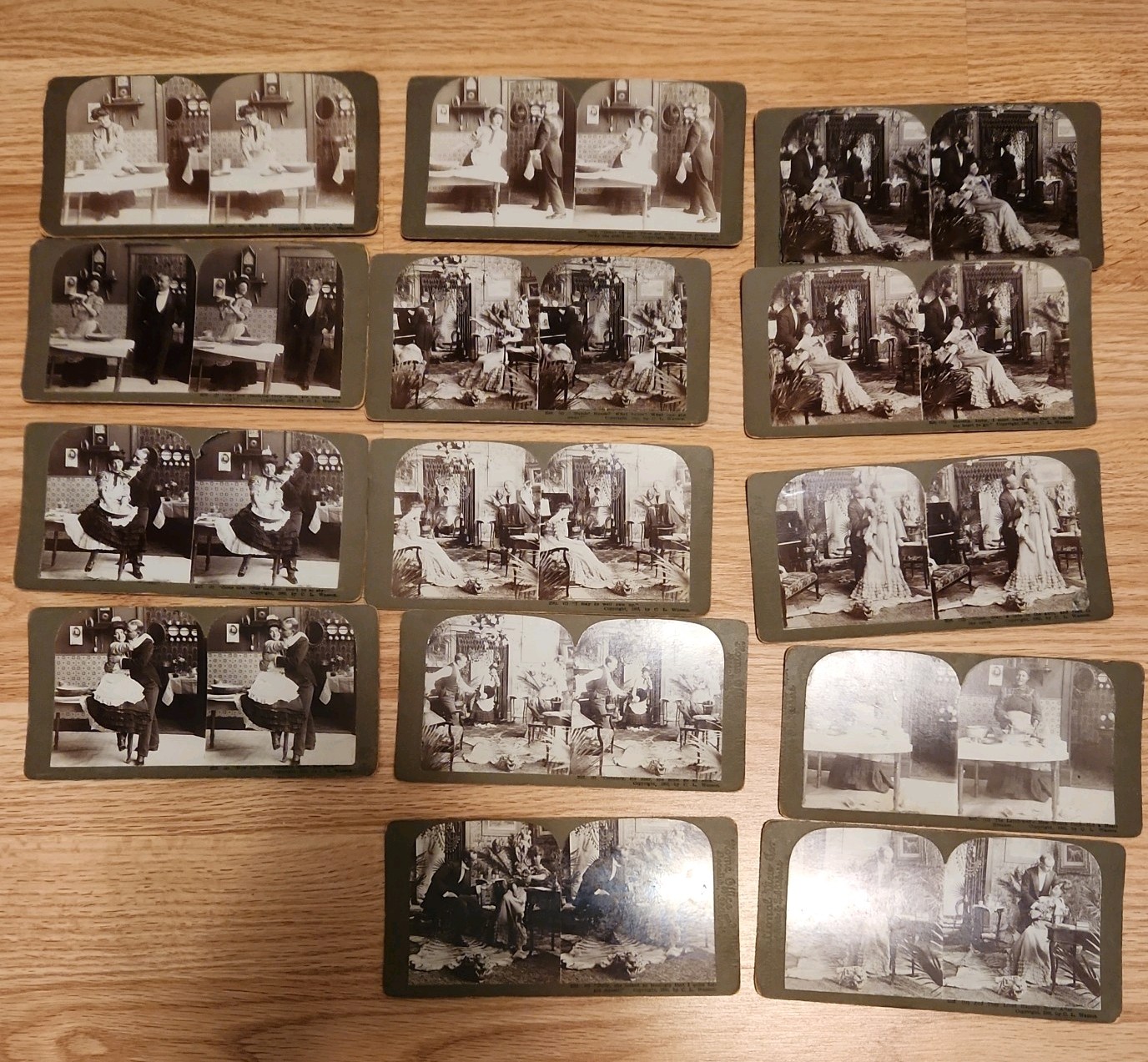 International View Co. Photo & Pub. Stereoview French Cook Lot of 14 B & W