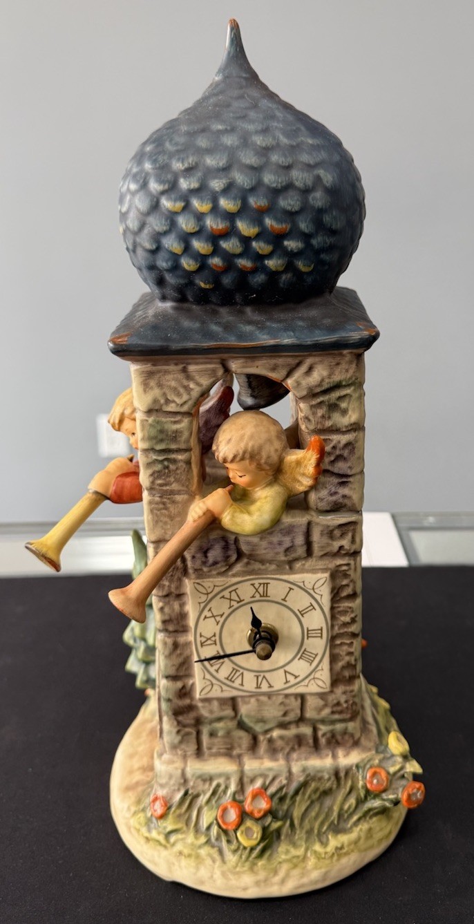 Vintage Large Goebel Hummel Call To Worship Clock Tower Figurine WORKS
