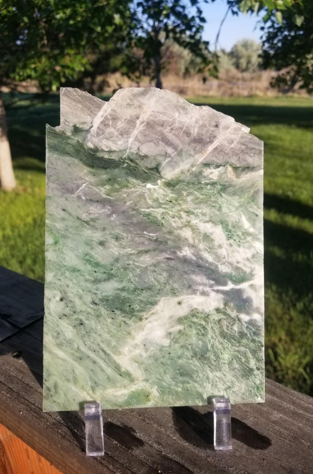 Nice Large Nooksack Jade Nephrite Slab Washington Old Stock 8x5.75