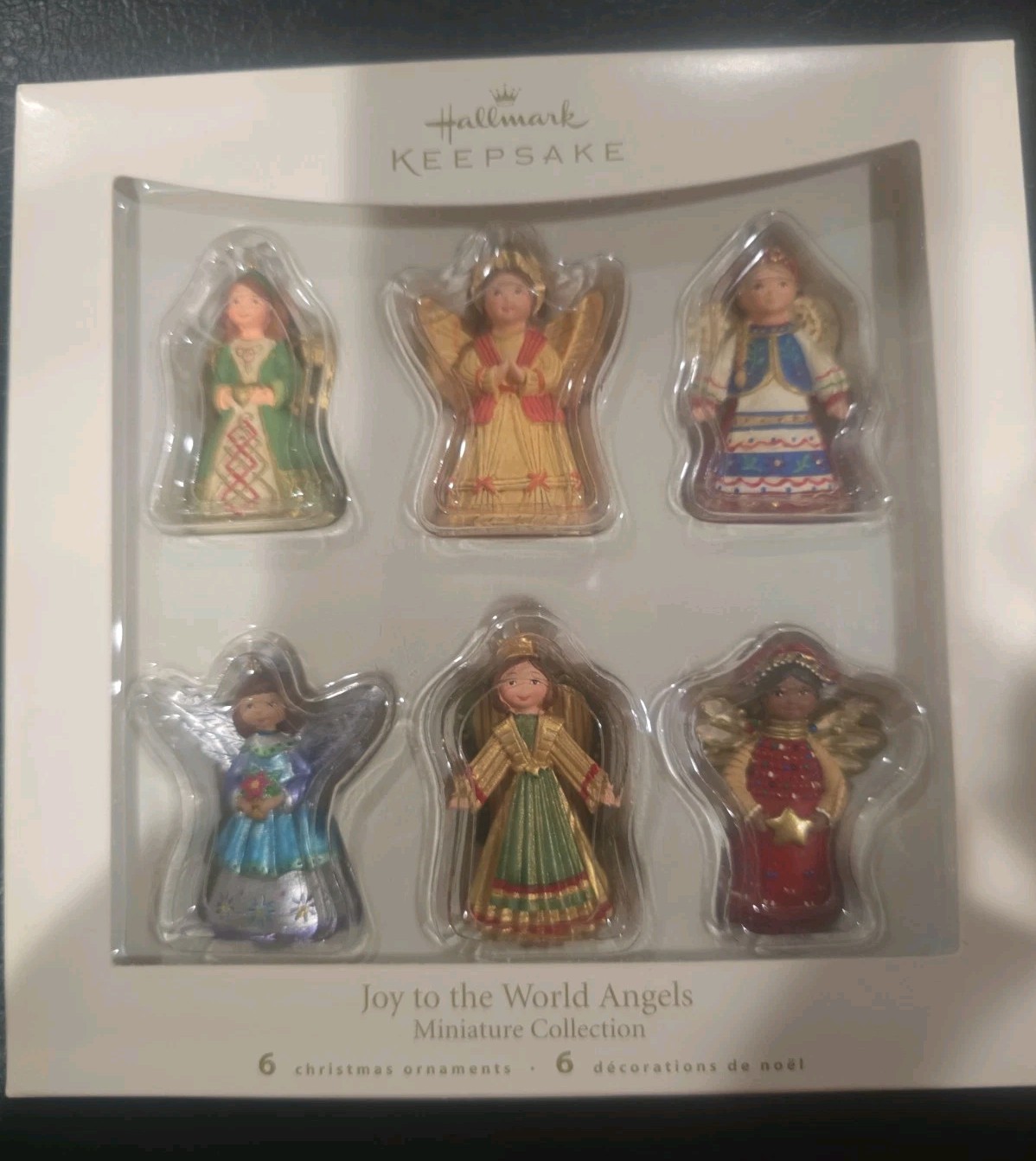 2007 Hallmark Joy to the World Angels Set of 6 Miniature Ornaments MIB LOOK NEW