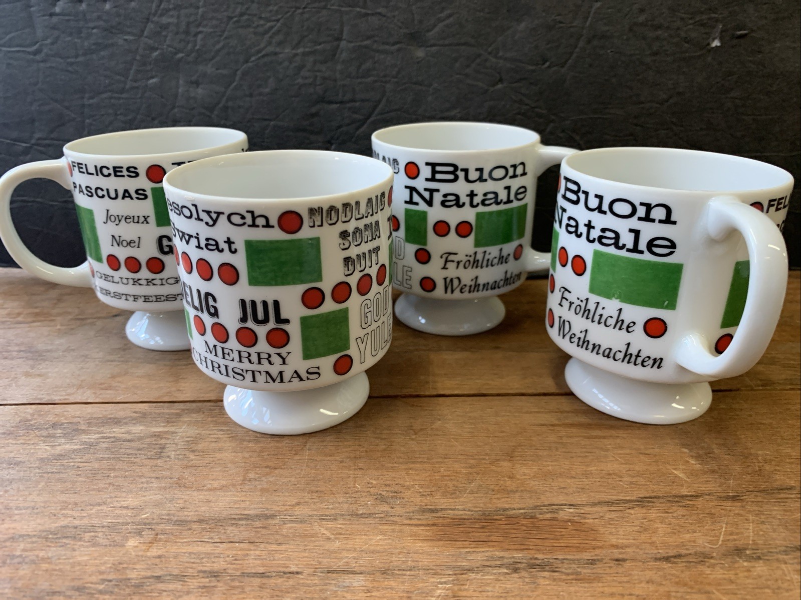 Vintage Four holt Howard Japan Christmas coffee tea mugs set