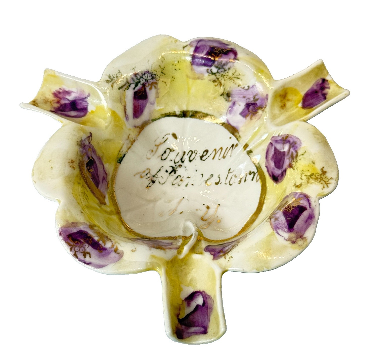 JAMESTOWN NY NEW YORK Souvenir Porcelain Trinket ANTIQUE Dish ASHTRAY