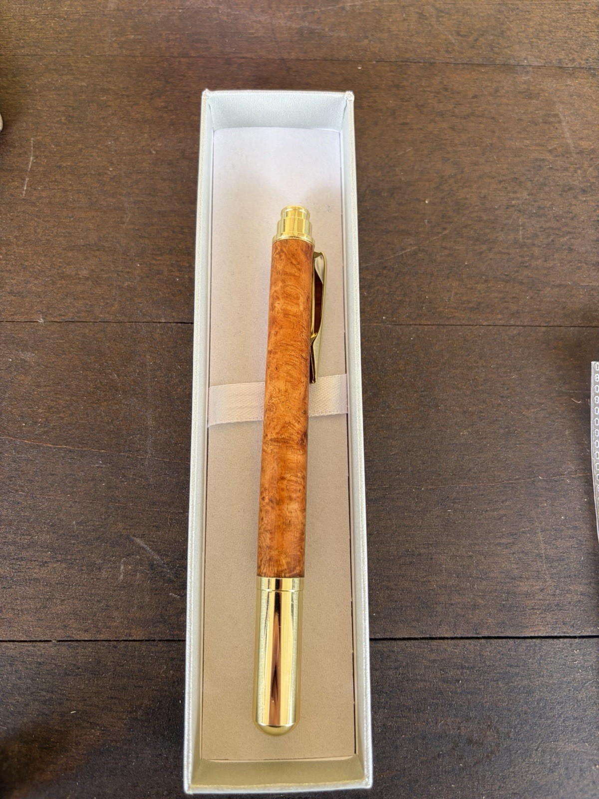 Amboyna Burl Rollerball Pen | Rare Exotic Wood | Handmade Wooden Pen