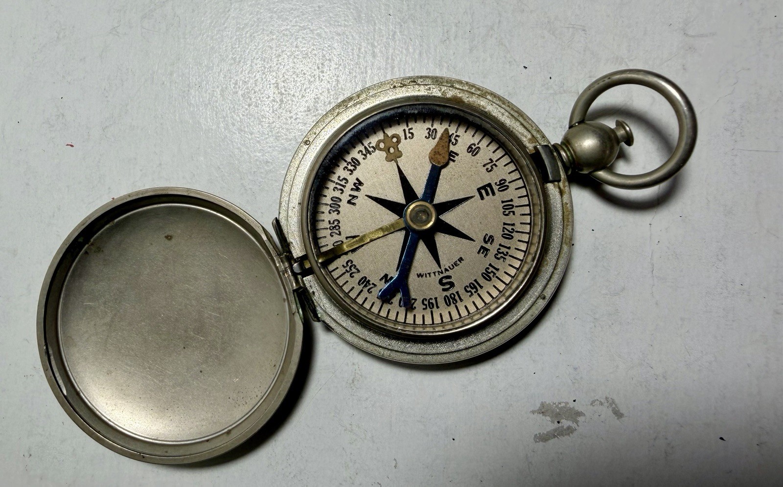 Vintage Wittnauer WWII World War 2 US Army Military Pocket Compass