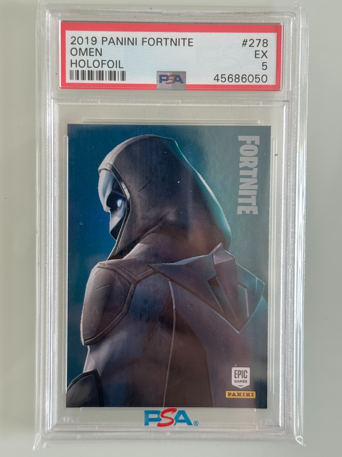 PSA 5 2019 Panini Fortnite Series 1 Holofoil Holo #278 OMEN USA  🇺🇸