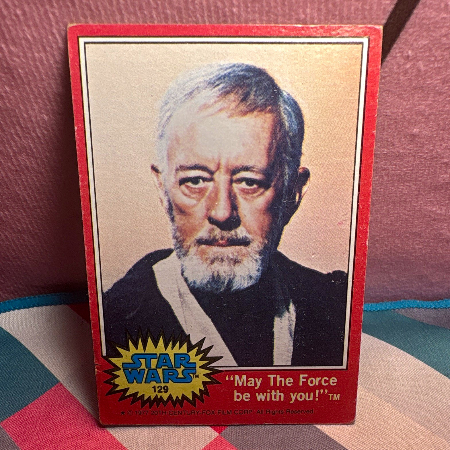 Topps 1977 Star Wars Base Set #129 Obi-Wan Kenobi May The Force Be With You