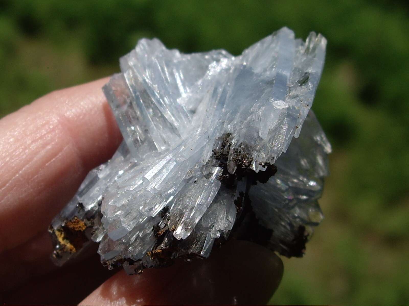 Fine Blue Barite Crystal Blade Cluster, Morocco 34.6g