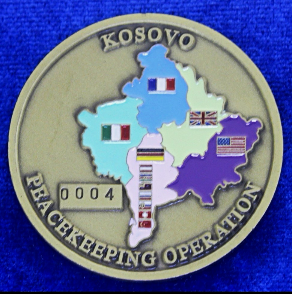 Rare #4 NATO KFOR Kosovo Peacekeeping Operation Militaria Challenge Coin number 