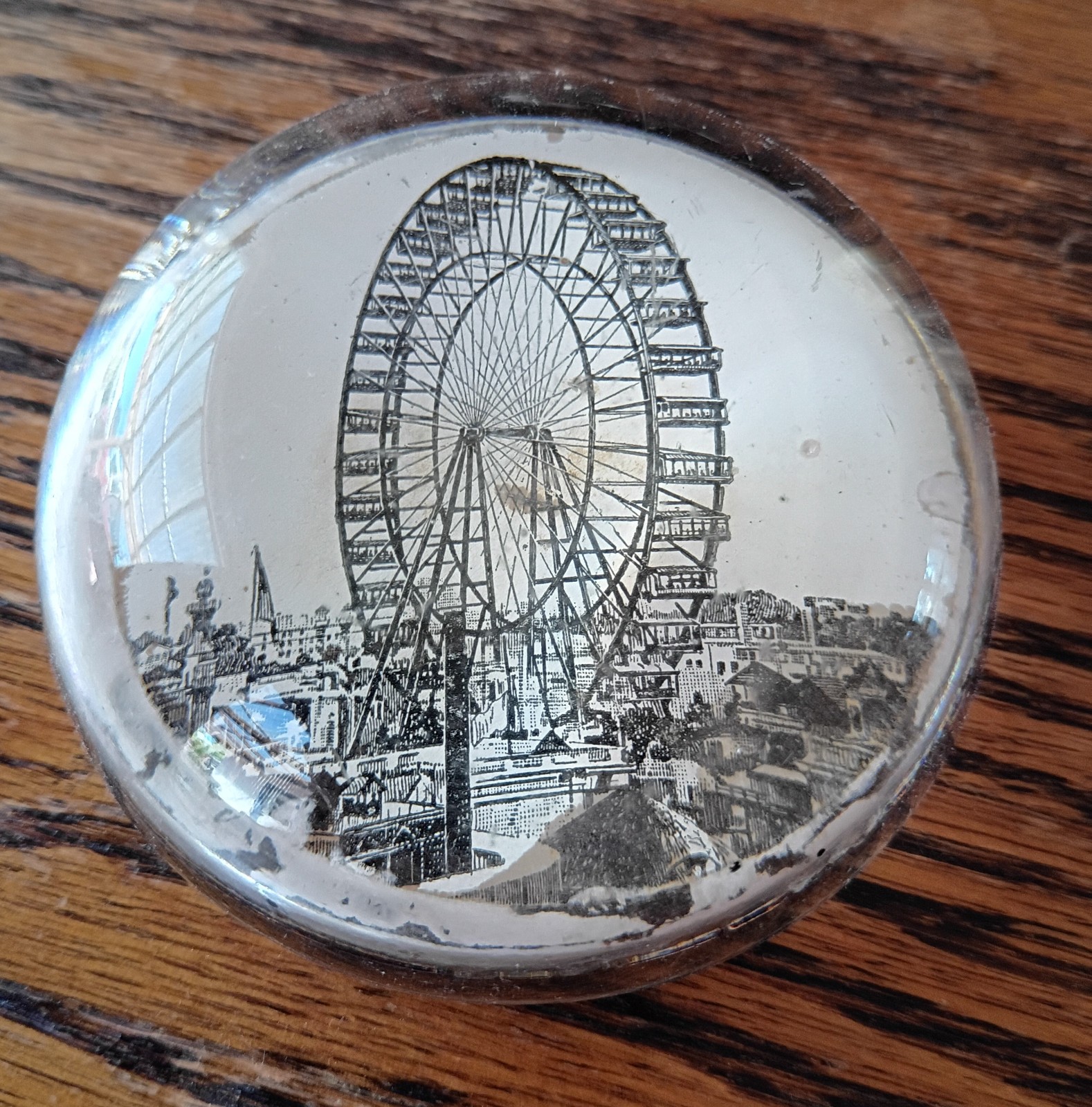 Vintage 1893 World's Fair Ferris Wheel Souvenir Paper Weight