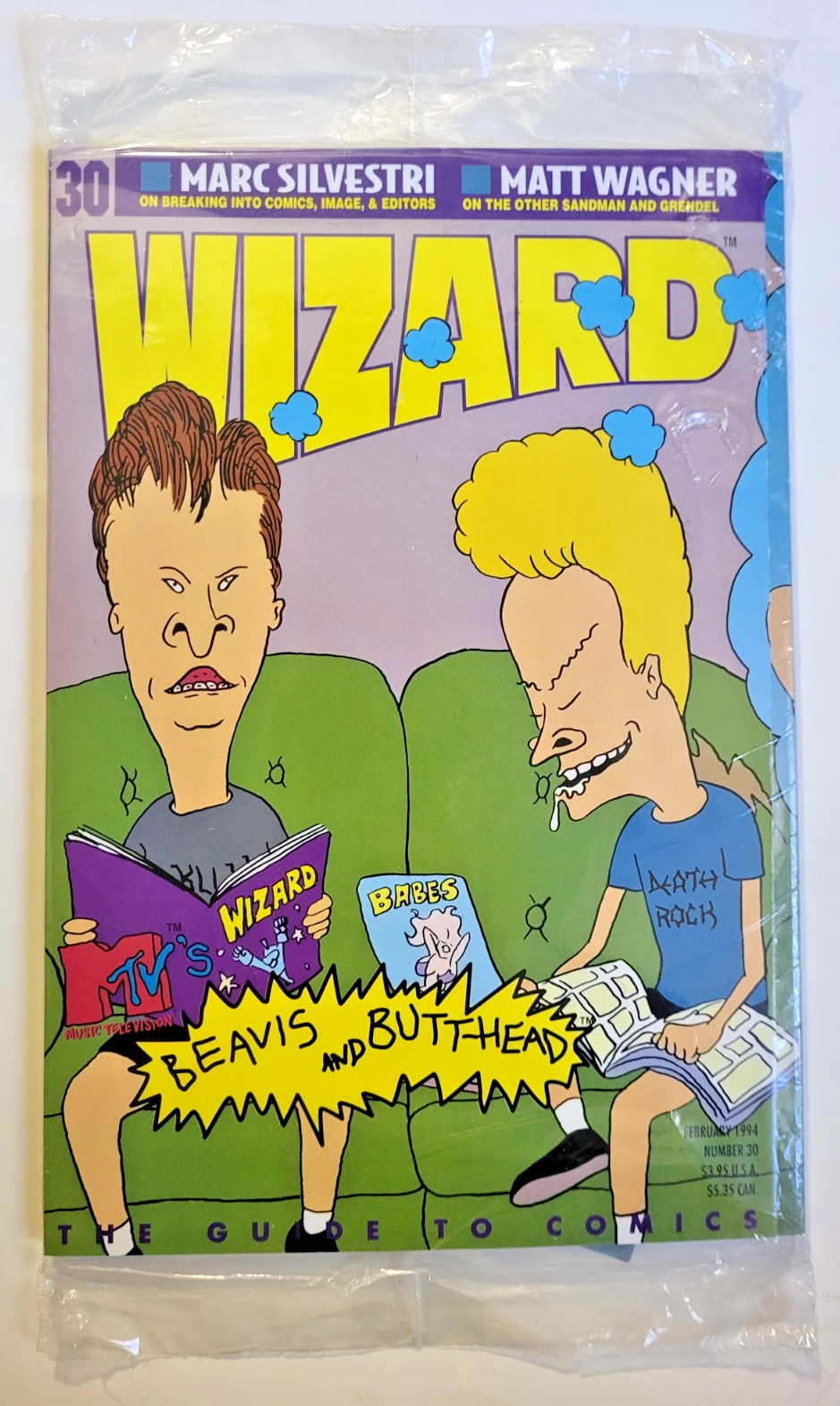 Wizard Comics #30 Sealed Brand New 1993 BEAVIS and BUTTHEAD Rookie Inside MTV RC