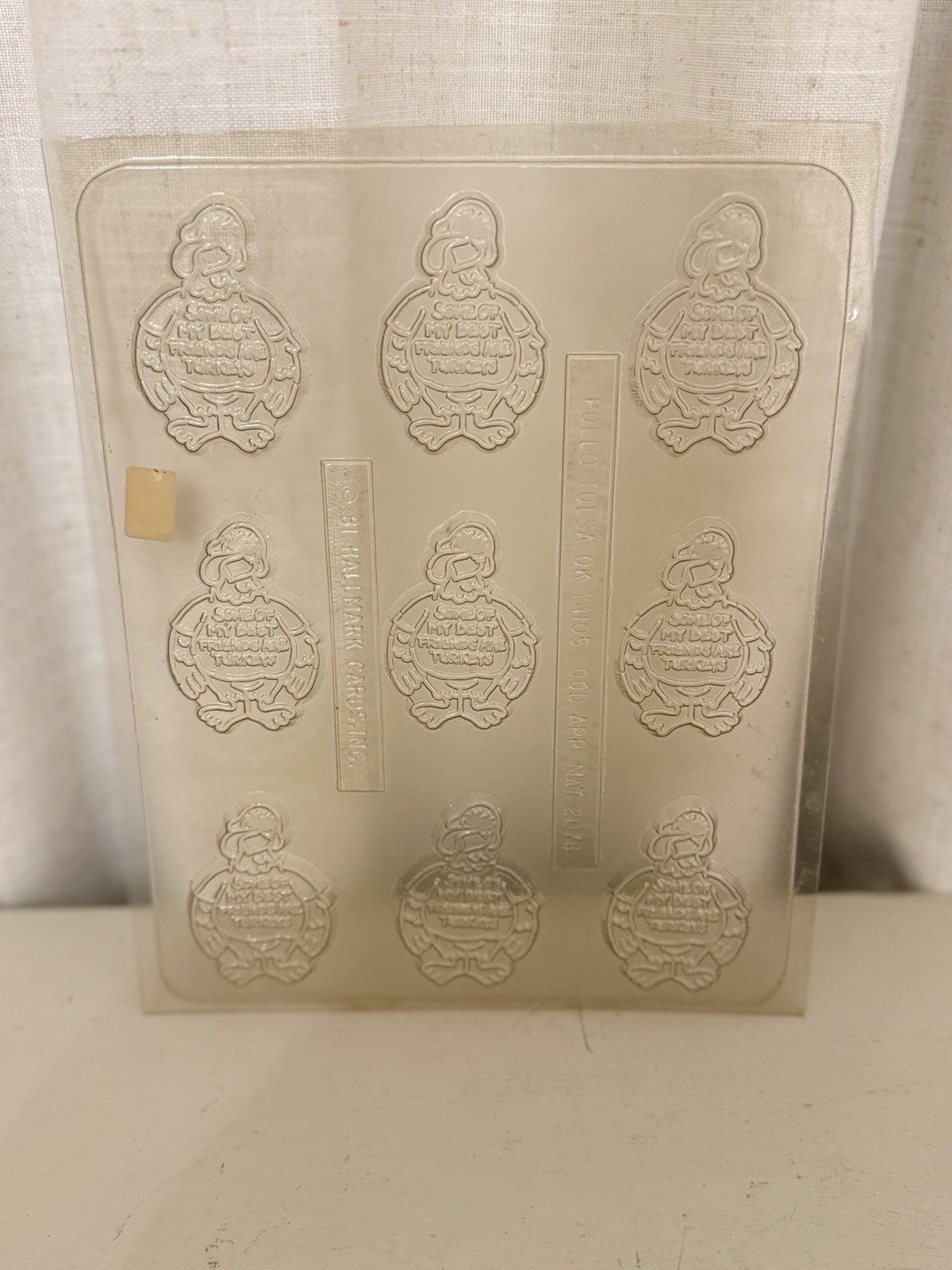 Vintage 1981 Hallmark Thanksgiving Turkey Chocolate Candy Mold Apollo Tulsa