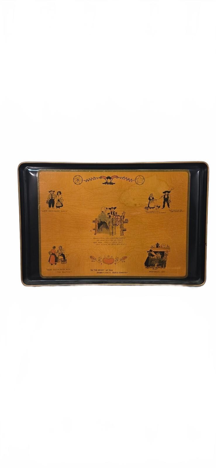 Vintage Pennsylvania Dutch Country Decorative Serving Tray