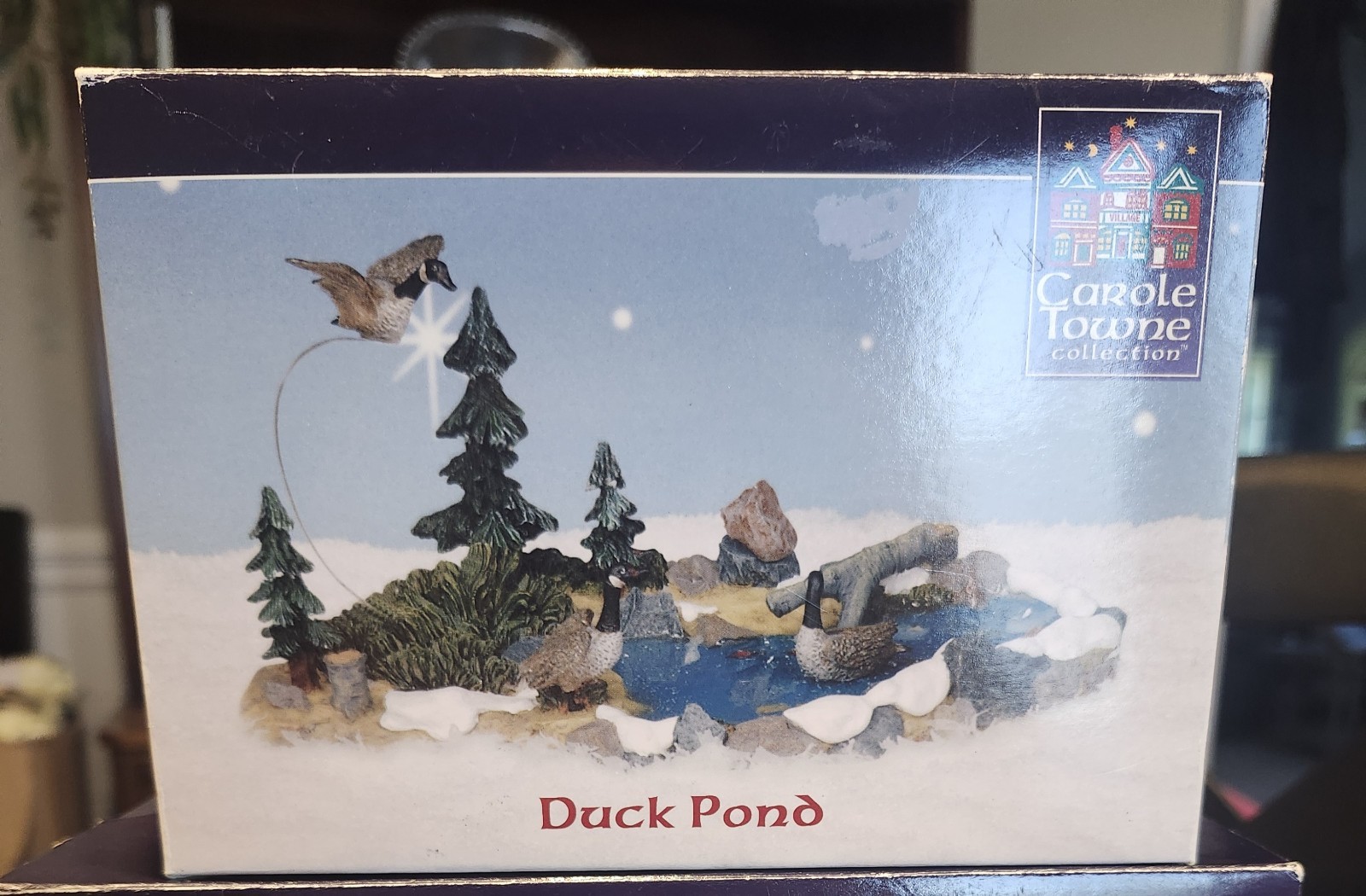 Lemax Carole Towne Duck Pond 2001 Christmas Village Landscape 13365 NIB New