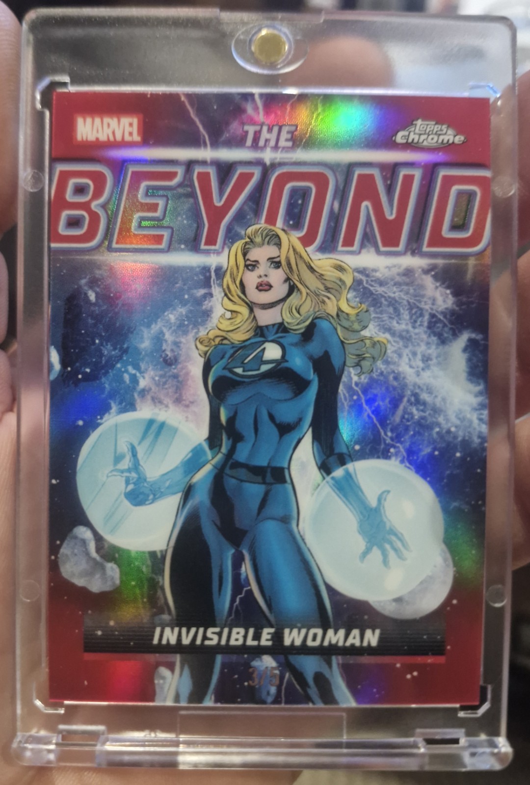Topps Chrome Marvel 2026 The Beyond Insert Invisible Woman Red Refractor #/5