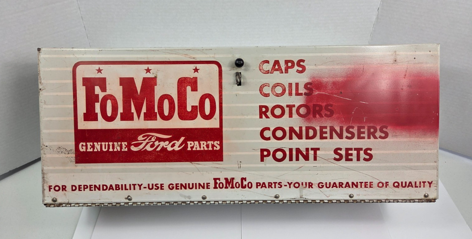 Vintage 1950's FoMoCo Genuine Ford Parts Mechanic Shop Metal Cabinet