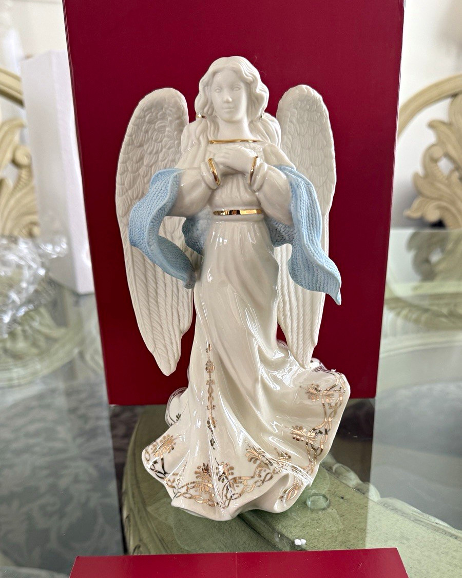 Lenox First Blessing Nativity Angel of Hope Hand Painted Porcelain 8in