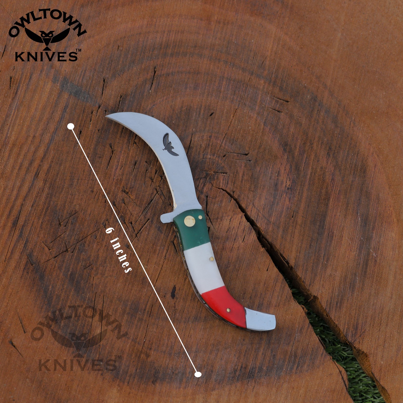 El Valiente Mexican Tranchete Saca Tripas Knife, D2 6 inch with sheath 