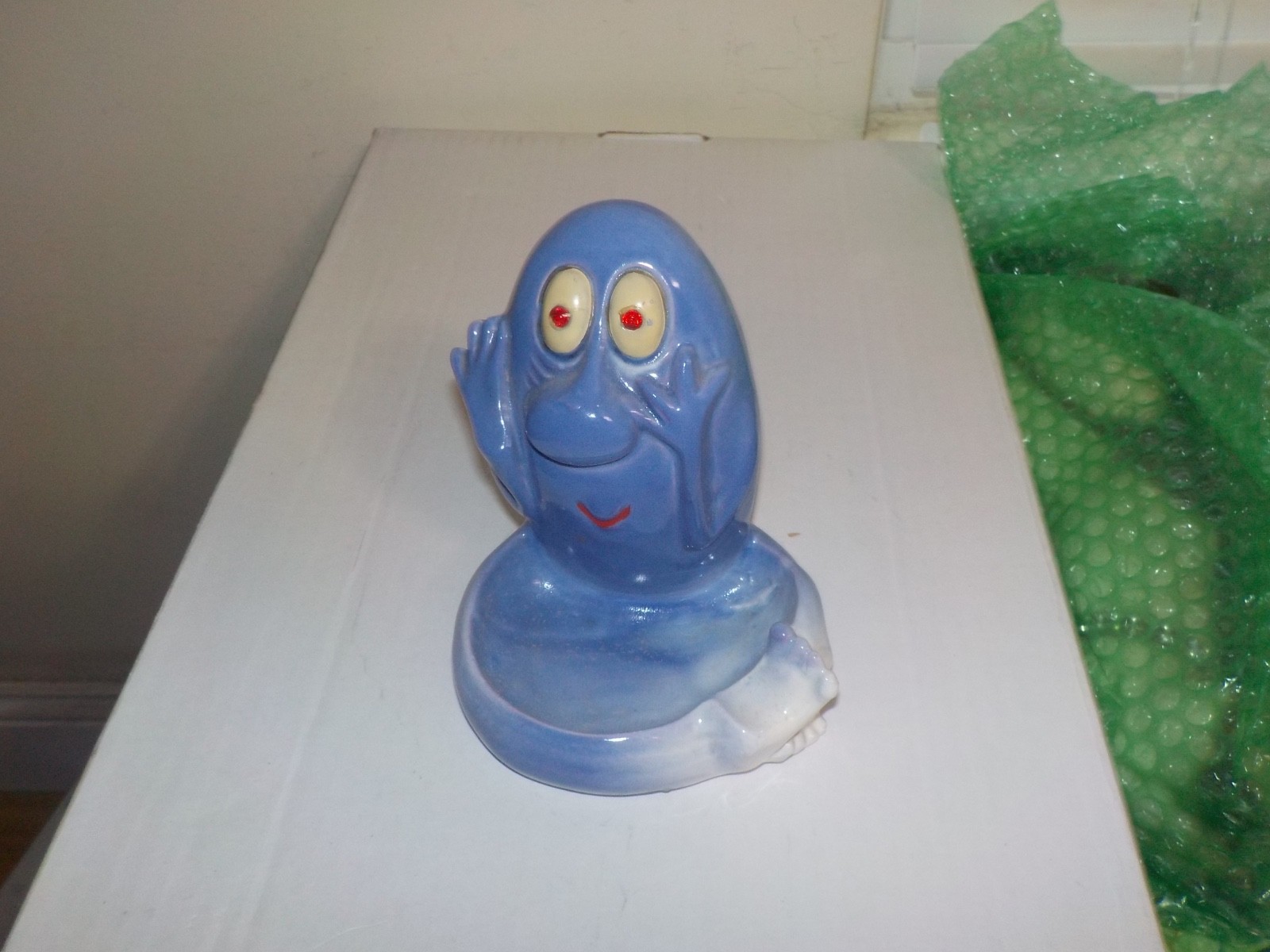Vintage 1960\'s Kreiss Psycho Ceramics Purple Guy Ashtray Color Variant